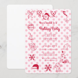 Hand plockade vismisk julfest inbjudningar