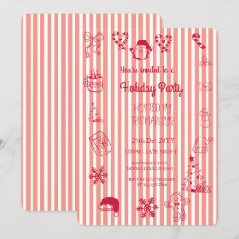 Hand plockade vismisk julfest inbjudningar