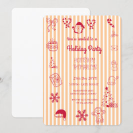 Hand plockade vismisk julfest inbjudningar