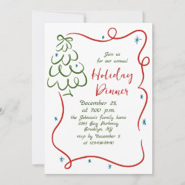 Hand plockade Vitsisk julmiddag Helgdag Inbjudningar