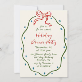 Hand plockade Vitsisk julmiddag Helgdag Inbjudningar