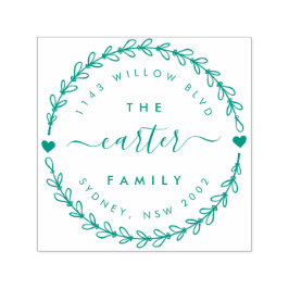 Hand plockade Wandefamiljens Namn Returadress Självfärgande Stämpel