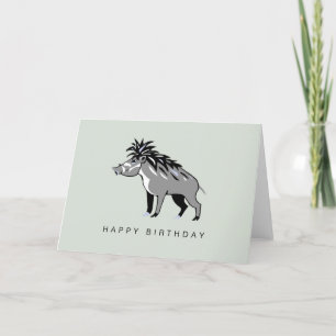 Hand plockade - Warty GRIS - Warthog - Wildlife - Kort