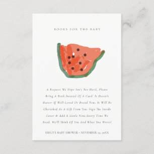 Hand plockade Watermelon Fruit Bokar for Baby Show Tilläggskort