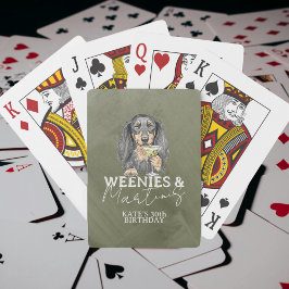 Hand plockade Weenies och Martinis Dachshund Casinokort