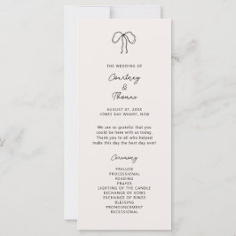 Hand plockade Whimsical Bröllop Ceremony-programme