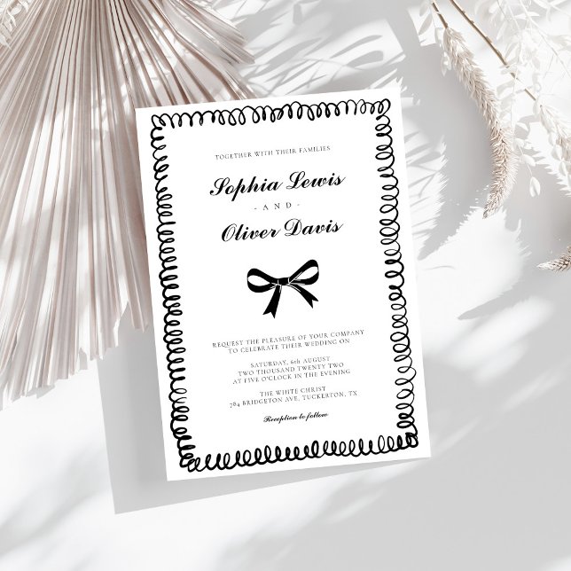 Hand plockade Whimsical Bröllop Inbjudningar (Skapare uppladdad)