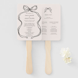 Hand plockade Whimsical Ceremony Program Hand Fläk