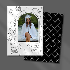 Hand plockade Whimsical Photo Studenten-meddelande Meddelande