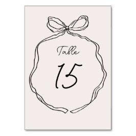 Hand plockade Whimsical Ribbon Gräns Bordsnummer