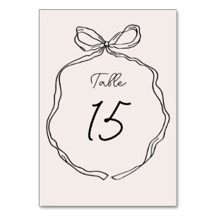 Hand plockade Whimsical Ribbon Gräns Bordsnummer