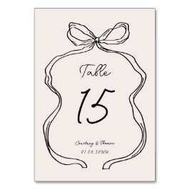 Hand plockade Whimsical Ribbon Gräns Bordsnummer