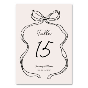 Hand plockade Whimsical Ribbon Gräns Bordsnummer