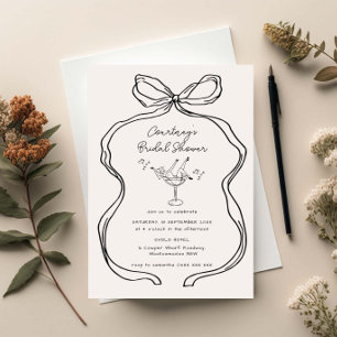 Hand plockade Whimsical Ribbon Gräns Möhippa Inbjudningar