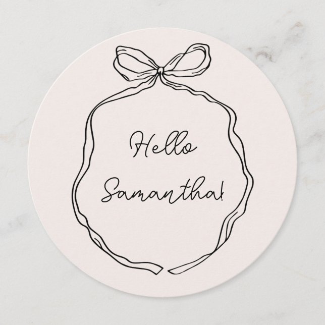 Hand plockade Whimsical Ribbon Menu Meny (Framsida)
