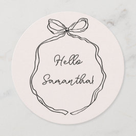 Hand plockade Whimsical Ribbon Menu Meny