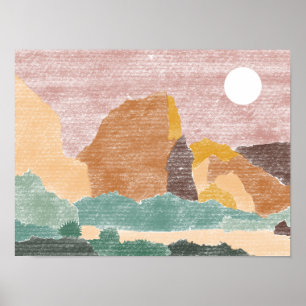 Hand plockade Zion nationalpark Landcape Poster