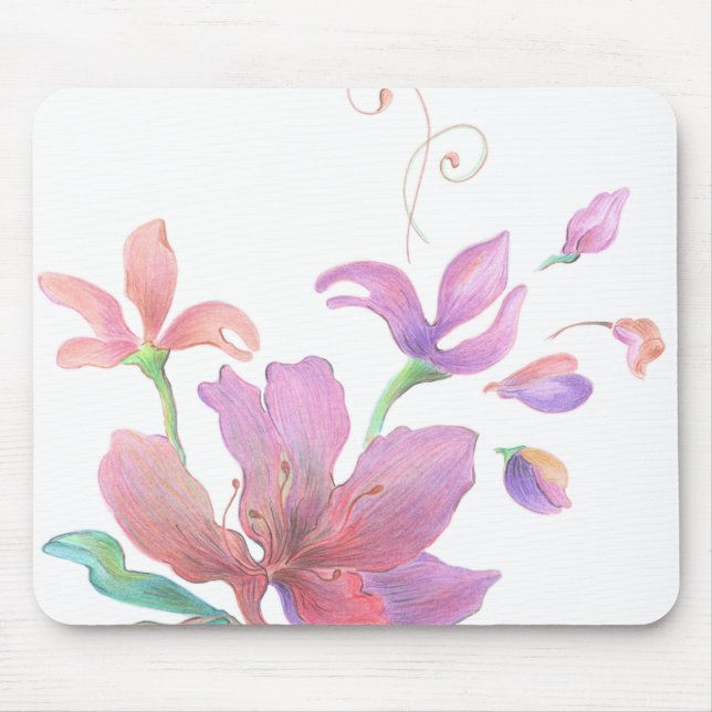 Hand plockadeblomma Mousepad Musmatta (Framsidan)