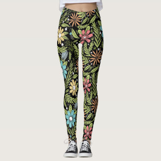 Hand plockadeblommor leggings