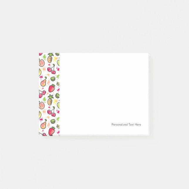 hand plockadefruktmönster post-it block (Framsida)