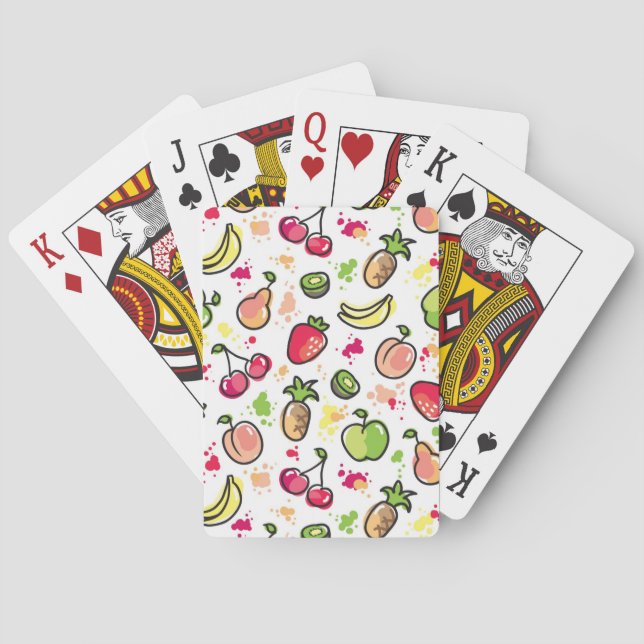 hand plockadefruktmönster spel kort (Baksidan)