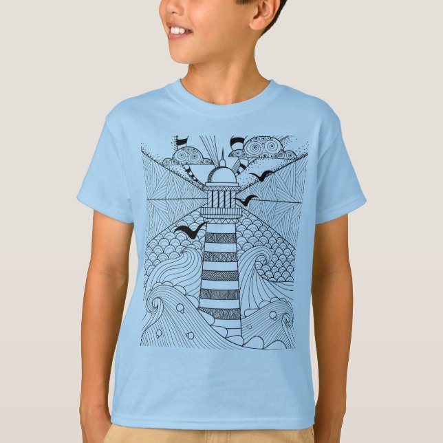 Hand plockadefyrklotter tee (Framsida)