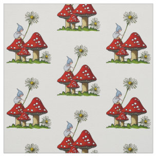 Hand plockadeGnomeflicka på giftsvampar, Tyg