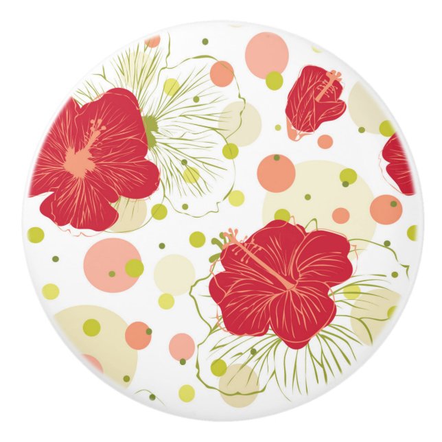 Hand plockadehibiskusmönster knopp (Framsidan)