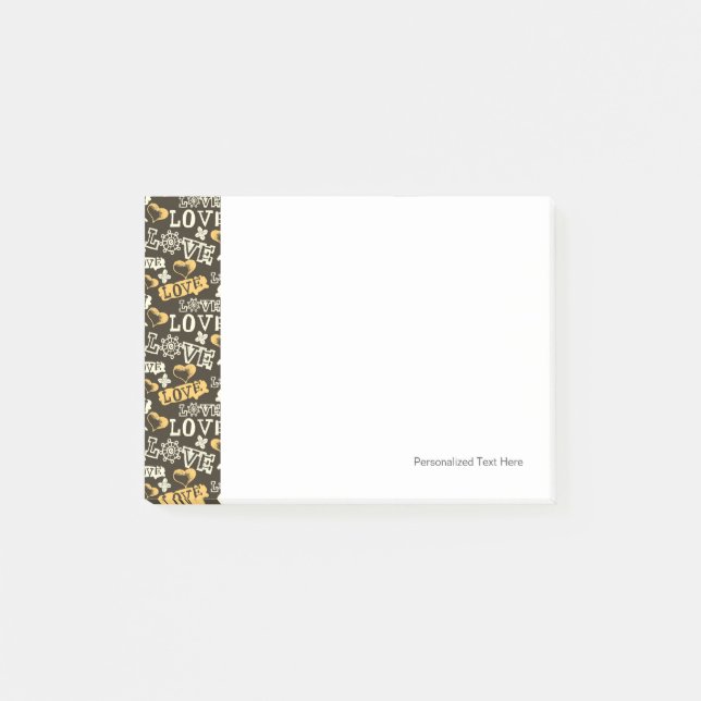 Hand plockadekärlekmönster post-it block (Framsida)