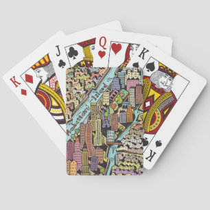 Hand plockadekarta av New York City Casinokort