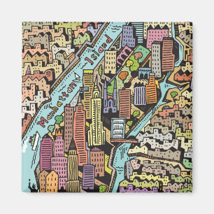 Hand plockadekarta av New York City Magnet