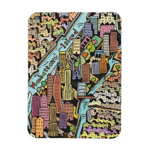 Hand plockadekarta av New York City Magnet