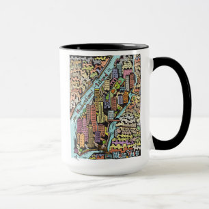 Hand plockadekarta av New York City Mugg