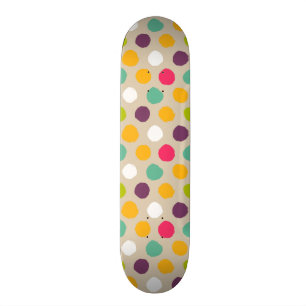 Hand plockadepolkaen pricker mönster skateboard bräda 20,5 cm