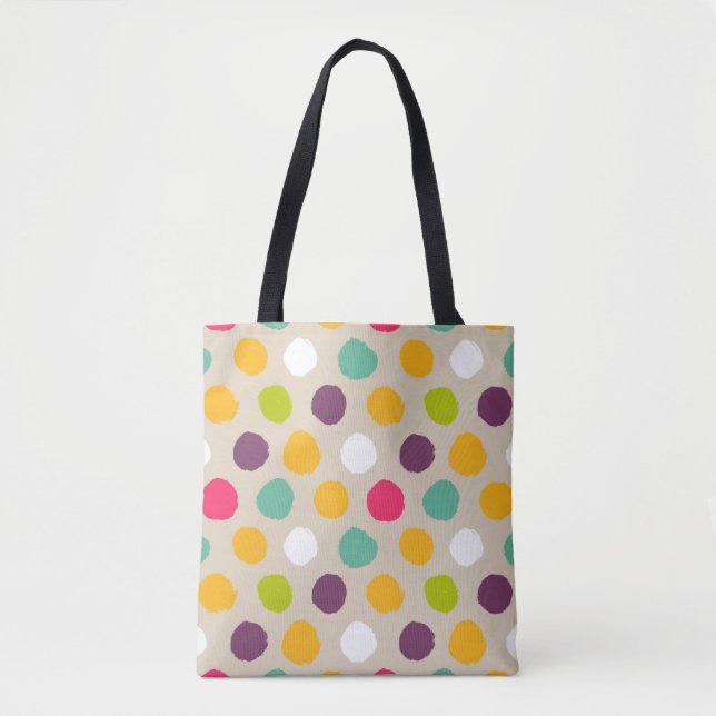 Hand plockadepolkaen pricker mönster tygkasse (Framsida)