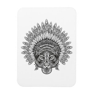 Hand plockadetiger i stil magnet