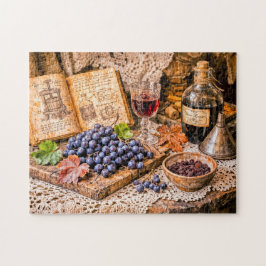 Hand‑Pressed Traditional Wine with Grapes and Vint Pussel