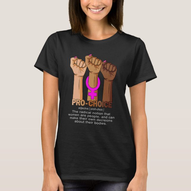 Hand Pro Choice Definition Feminist Women's Högers T Shirt (Framsida)