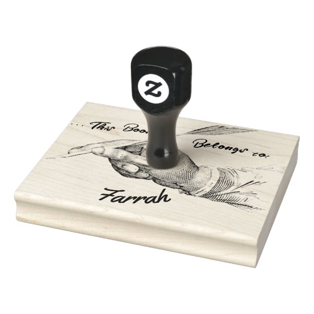 Hand Quill Writing Namn | Ägarskap Bläckstämpel Stämpel (Stämpel)