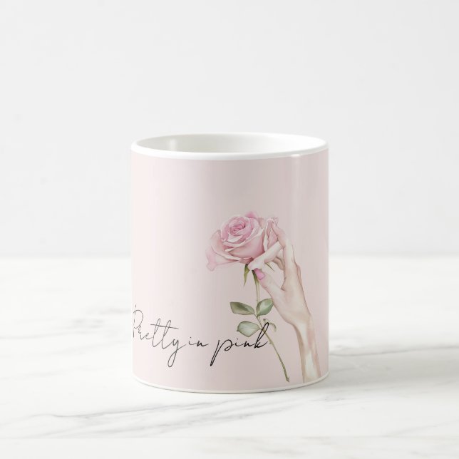 Hand Rosa Ros Kaffemugg (Center)