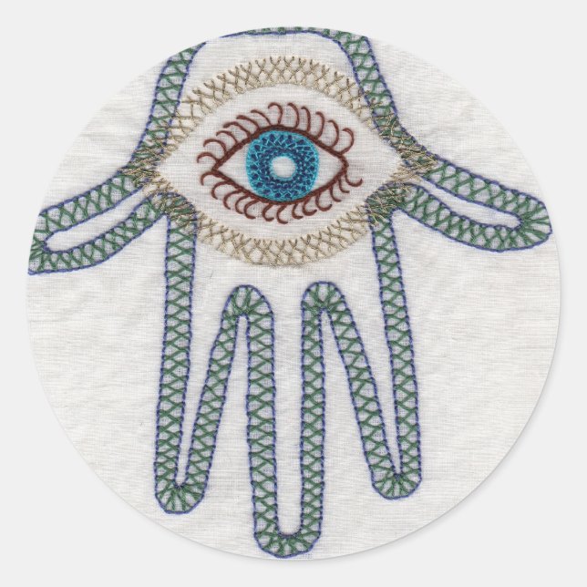 hand runt klistermärke (Framsida)