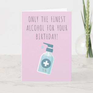 Hand Sanitizer Funny Birthday Card Kort