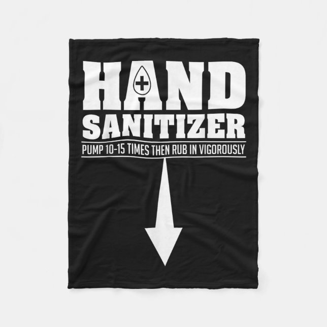 Hand Sanitizer Funny Sarcastic Vuxen humor Dirty J Fleecefilt (Framsidan)