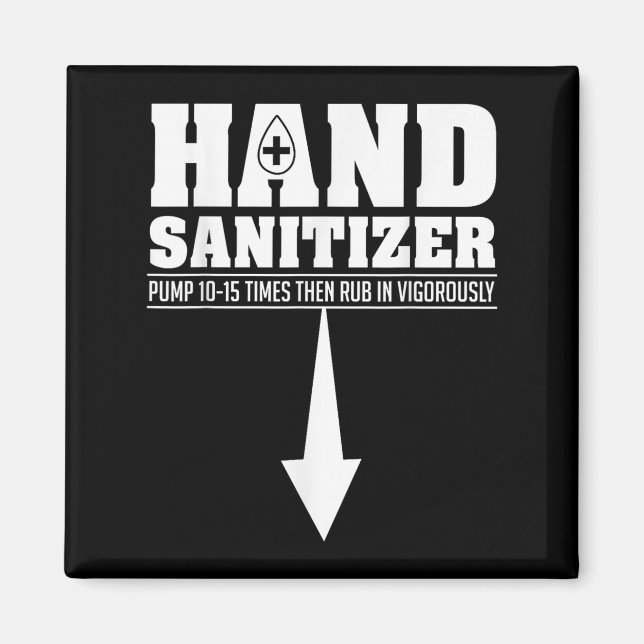 Hand Sanitizer Funny Sarcastic Vuxen humor Dirty J Magnet (Framsidan)
