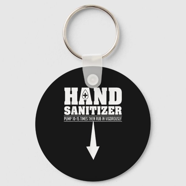 Hand Sanitizer Funny Sarcastic Vuxen humor Dirty J Nyckelring (Framsida)