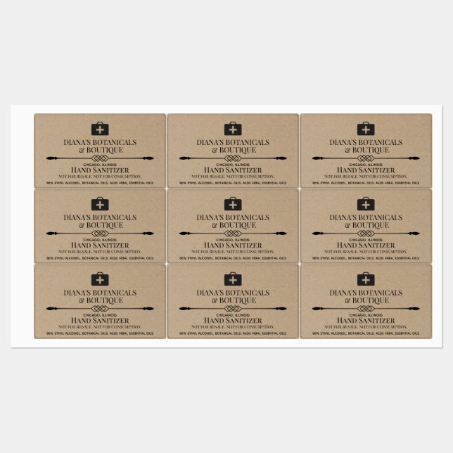 Hand Sanitizer Klistermärke (Ark)