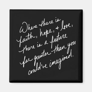Hand-Scripted Faith Hope och Kärlek Andlig Magnet