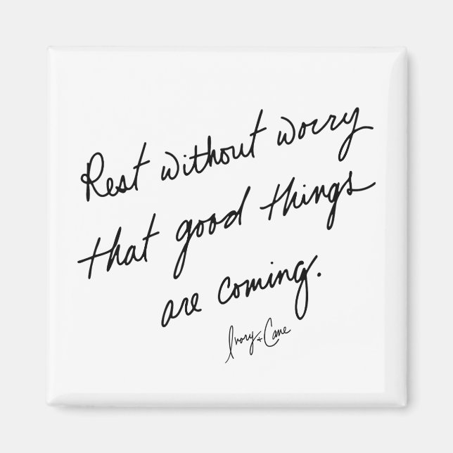 Hand-Scripted Good Things Are Coming Inspirational Magnet (Framsidan)