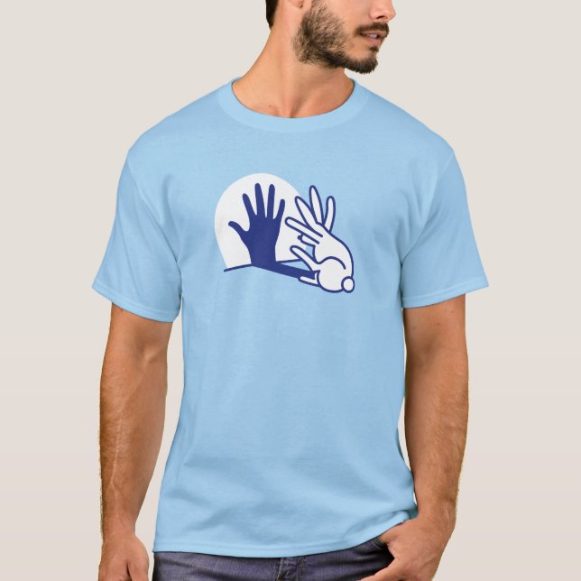 hand shadow rabbit t-shirt (Framsida)