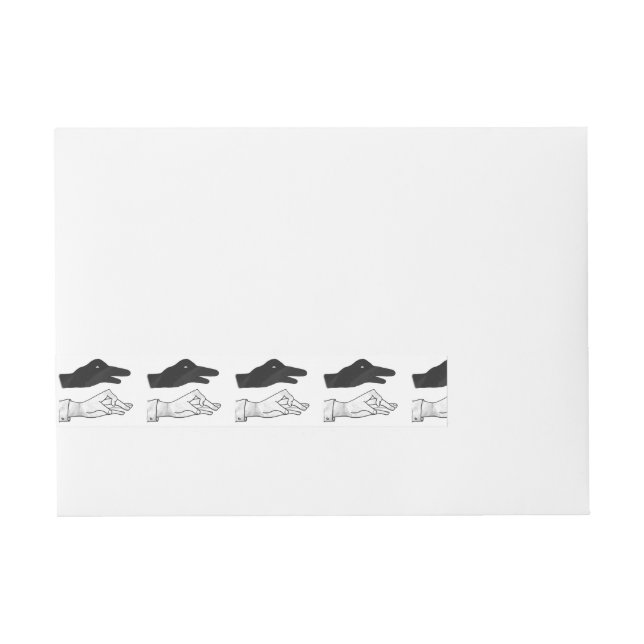 Hand Silhouette Anka Etikettband (Framsidan)